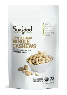 SunFood Raw Organic Whole Cashews