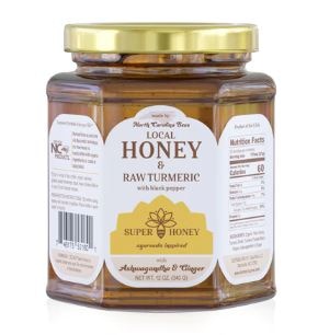 Super Honey Ayurveda Inspired North Carolina Turmeric Ashwagandha Ginger Honey With Black Pepper