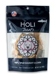 Holi Pet Treats Freeze-Dried 100% Wild Caught Salmon Treats for Dogs & Cats