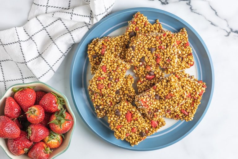 Puffed Millet Recipe Strawberry Snack Bars Vitacost Blog