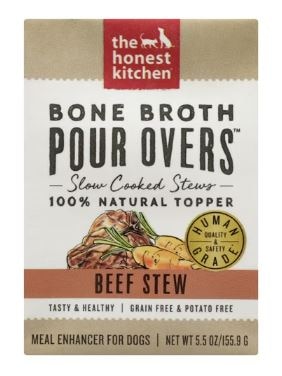 The Honest Kitchen Bone Broth Pour Overs Beef Stew Dog Food Topper