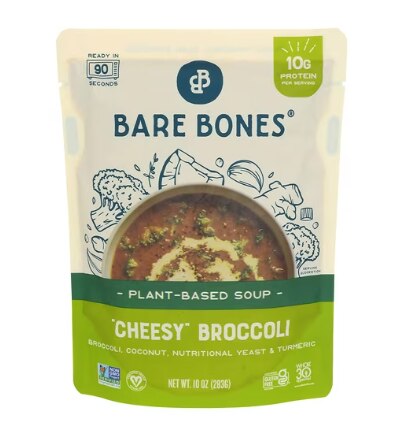 Bare Bones Plant Based Soup Cheesy Broccoli