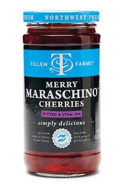 Tillen Farms Merry Maraschino Cherries Pitted & Stem On