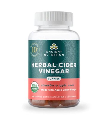 Ancient Nutrition Herbal Cider Vinegar Gummies Strawberry Ap