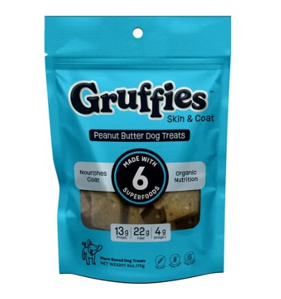 Green Gruff Gruffies Skin & Coat Functional Peanut Butter Dog Treats