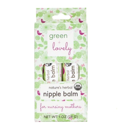 Green + Lovely Nature's Herbal Nursing Nipple Balm 2-Pack
