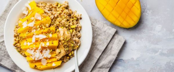 Mango Overnight Oats Bowl