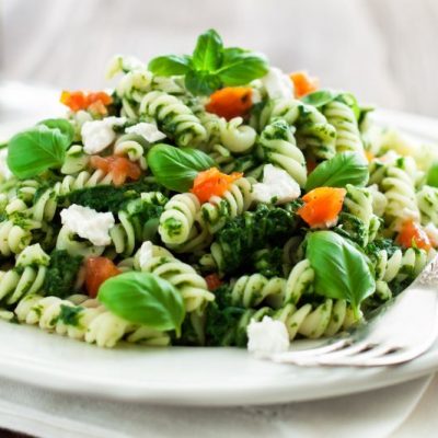 Gluten-Free Vegan Pesto Pasta Salad