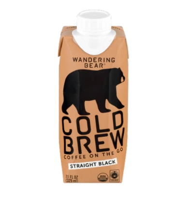 Wandering Bear Cold Brew Organic Coffee On-The-Go Straight Black