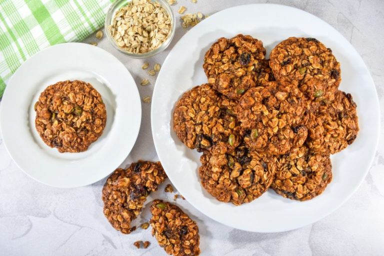 Homemade Oatmeal Cookies with Cranberries, Raisins and Walnuts