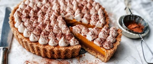Vegan Chocolate Pumpkin Tart