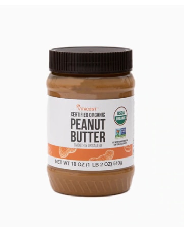 Vitacost Certified Organic Smooth & Unsalted Peanut Butter
