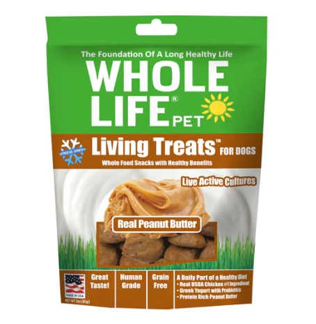 Whole Life Pet Living Treats for Dogs Real Peanut Butter