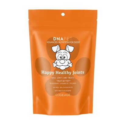 Codeage DNA Pet Happy Healthy Joints Treats for Dogs Real Chicken Beef Collagen