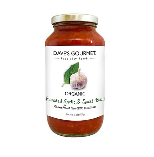 Dave's Gourmet Organic Pasta Sauce Roasted Garlic & Sweet Basil