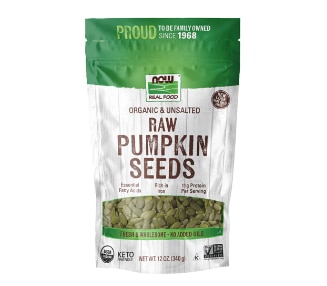 NOW Foods Organic Unsalted Raw Pumpkin Seeds