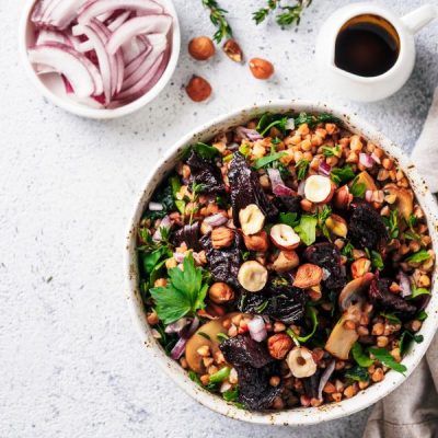 Buckwheat Recipe with Beets, Mushrooms & Hazelnuts