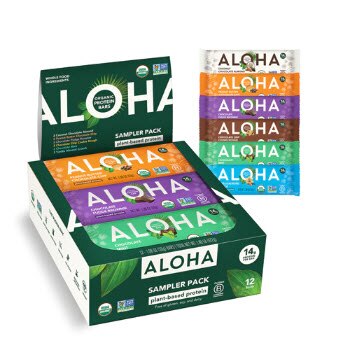 Aloha Plant-Based Protein Bars Sampler Pack
