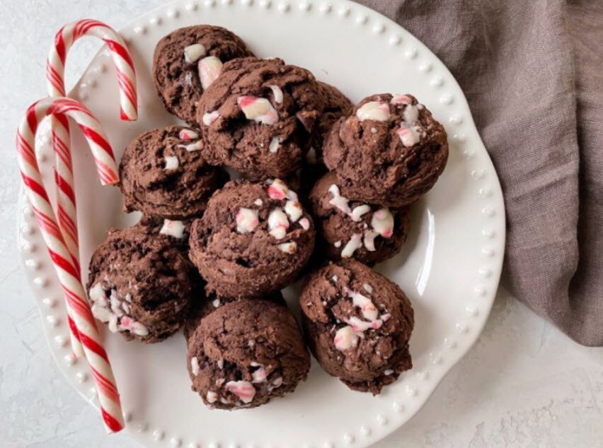 Double Chocolate Candy Cane Cookies