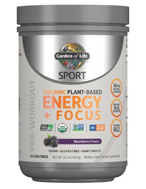 Garden of Life Sport Organic Plant-Based Energy plus Focus Blackberry