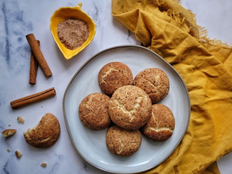Pumpkin Spice Snickerdoodle Cookies