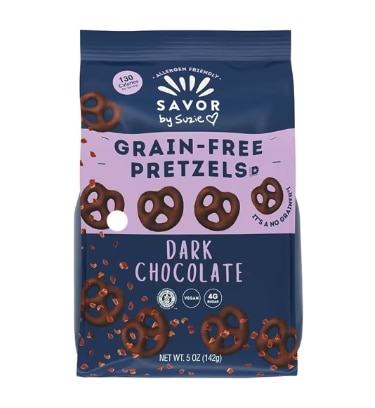 Savor by Suzie Grain Free Covered Pretzels Dark Chocolate