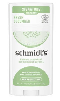 Schmidt's Aluminum-Free 24-Hour Odor Protection Vegan Natural Deodorant Stick Fresh Cucumber