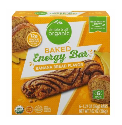 Simple Truth Organic Gluten Free Baked Energy Bar Banana Bread