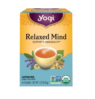 Yogi Non-GMO Caffeine Free Organic Herbal Tea Relaxed Mind -