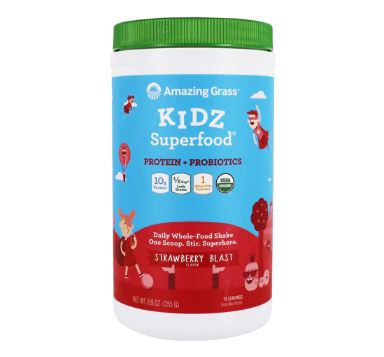 Amazing Grass Kidz Superfood Protein + Probiotics Drink Mix Powder