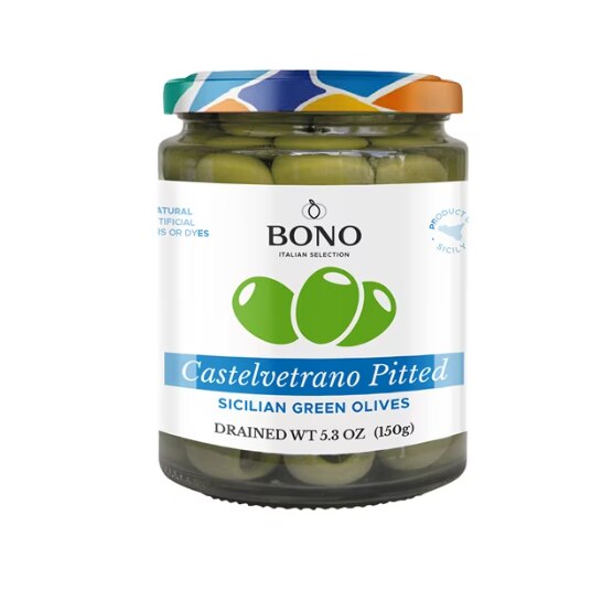 Bono All Natural Castelvetrano Pitted Sicilian Green Olives