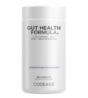 Codeage Gut HealthFormula - Zinc L-Glutamine Prebioitcs & Probiotics Supplement