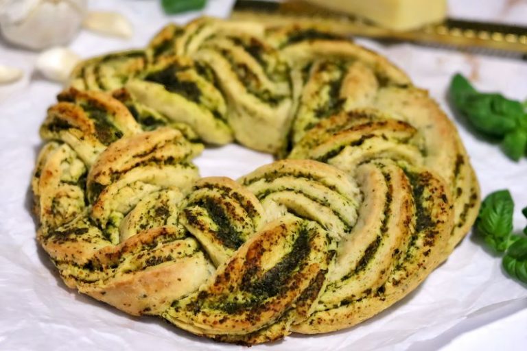 Holiday Pesto Bread Wreath