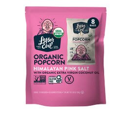 LesserEvil Organic Popcorn Himalayan Pink Salt
