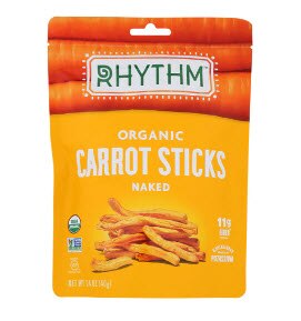Rhythm Superfoods Organic Carrot Sticks Dried Gluten Free Naked