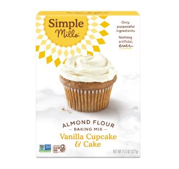 Simple Mills Almond Flour Cupcake & Cake Baking Mix Gluten Free Vanilla