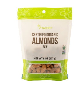 Vitacost Certified Organic Almonds Raw Non-GMO Kosher