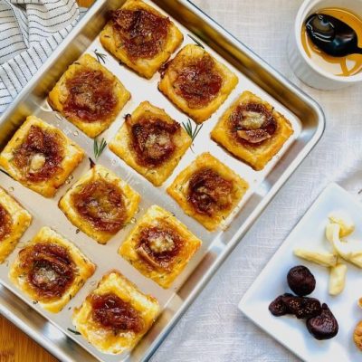 Sweet & Savory Onion Tart Recipe with Fig & Brie