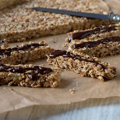 Chocolate Walnut Homemade Protein Bars