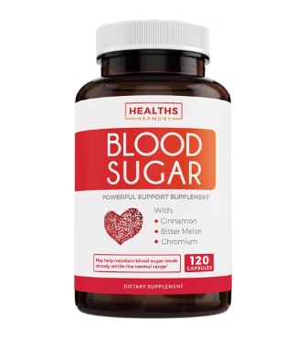 Healths Harmony Blood Sugar Capsules with Cinnamon Bitter Melon and Chromium