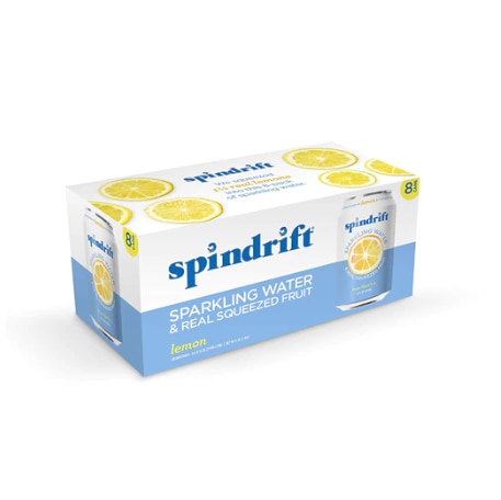 Spindrift Sparkling Water Made with Real Squeezed Fruit Lemon