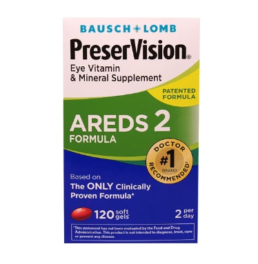 Bausch & Lomb PreserVision Eye Vitamin & Mineral Supplement AREDS 2 Patented Formula