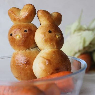 Easter Bunny Rolls in Bowl