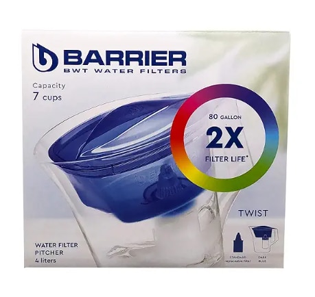 New Wave Enviro Barrier Water Twist Filter Pitcher Blue
