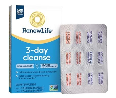 Renew Life Adult Cleanse 3-Day Total Body Reset 2-Part Program