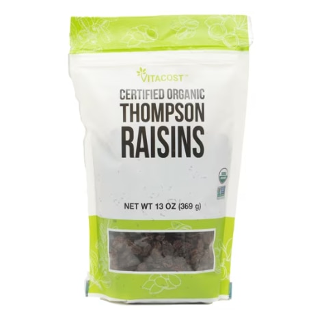 Vitacost Certified Organic Thompson Raisins