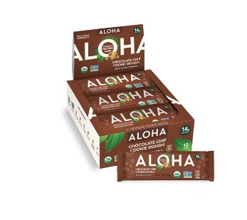Aloha Organic Plant-Based Protein Bars Chocolate Chip Cookie Dough
