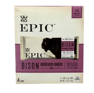 Epic Grass-Fed Bison Bacon Cranberry Bar