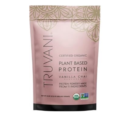 Truvani Organic Plant Based Protein Powder Vanilla Chai