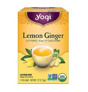 Yogi Non-GMO Caffeine Free Organic Herbal Tea Lemon Ginger